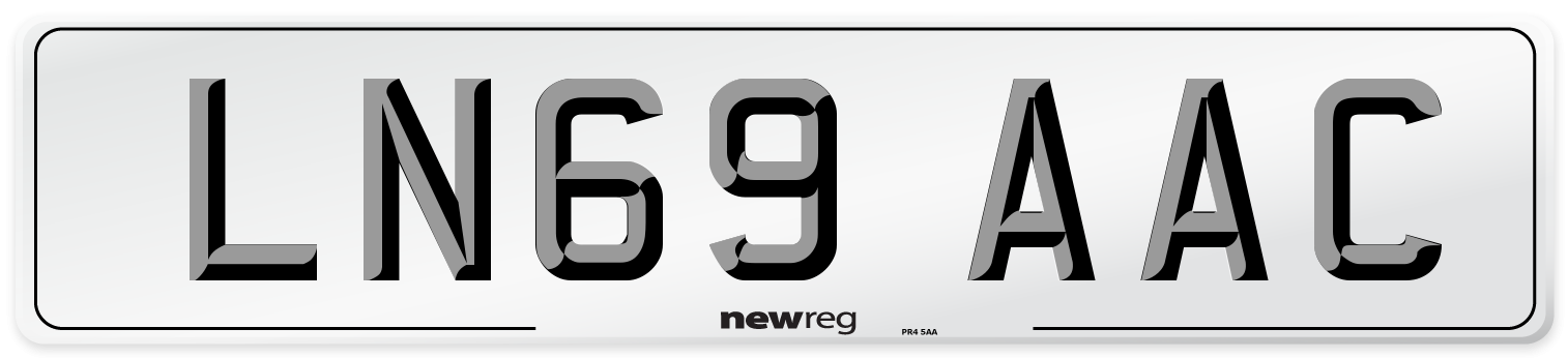 LN69 AAC Number Plate from New Reg